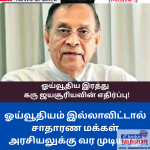 முன்னாள் அமைச்சர் ரமேஷ் பத்திரண அதிரடி!